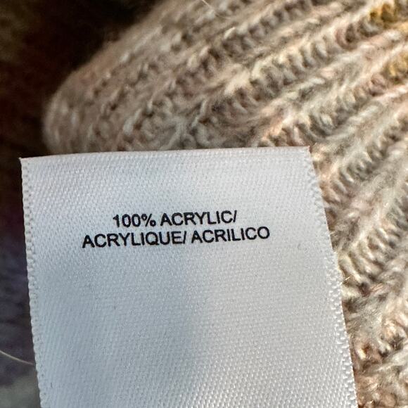 Lucky Brand V-Neck Button Cardigan Womens Large Multi Marl Ombre Stripe Topper - Picture 8 of 10